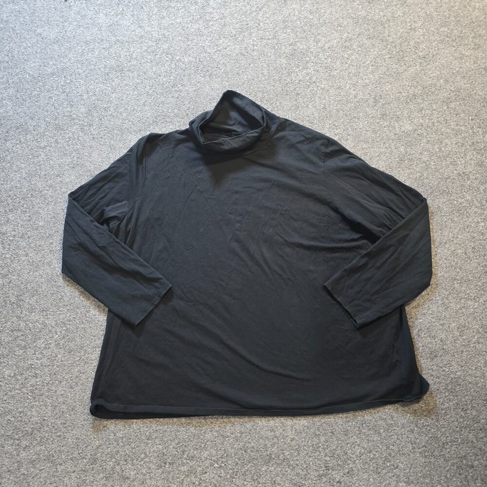 J Jill Top Womens Size 3X Black Relaxed Turtleneck Long Sleeve Capsule Casual